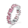 Women's Geometric Square Zircon Ring With Micro Inlay Natural Style Fashion Jewelry