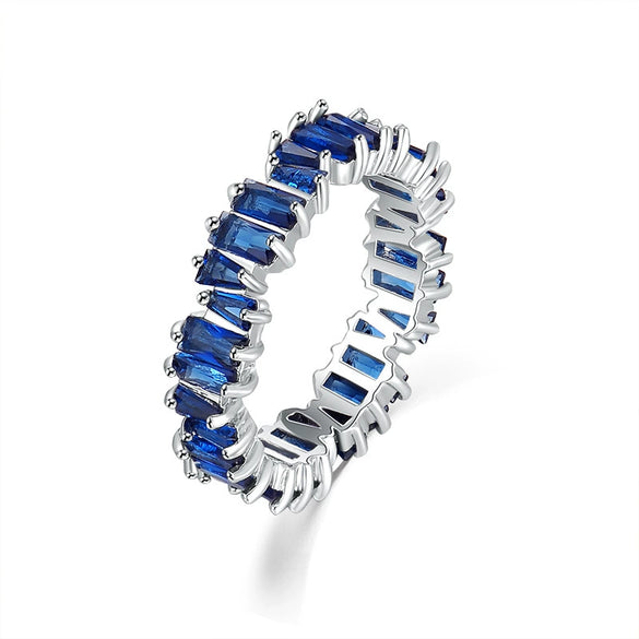 Women's Geometric Square Zircon Ring With Micro Inlay Natural Style Fashion Jewelry