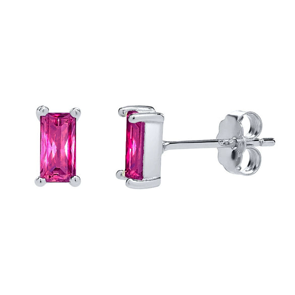 Women's Geometric Square Zircon Stud Earrings With Silver Needle And Copper Electroplated Simple Fashion Jewelry
