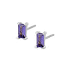 Women's Geometric Square Zircon Stud Earrings With Silver Needle And Copper Electroplated Simple Fashion Jewelry