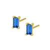Women's Geometric Square Zircon Stud Earrings With Silver Needle And Copper Electroplated Simple Fashion Jewelry