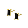 Women's Geometric Square Zircon Stud Earrings With Silver Needle And Copper Electroplated Simple Fashion Jewelry