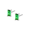 Women's Geometric Square Zircon Stud Earrings With Silver Needle And Copper Electroplated Simple Fashion Jewelry