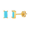 Women's Geometric Square Zircon Stud Earrings With Silver Needle And Copper Electroplated Simple Fashion Jewelry