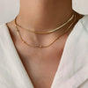 Women's Geometric Stainless Steel And Titanium Steel Ball Chain Doublelayer Necklace With Electroplating Jewelry