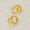 Women's Geometric Stainless Steel And 316L Stainless Steel Hollow Ring With Electroplating Treatment