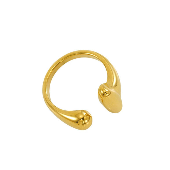 Women's Geometric Stainless Steel And 316L Stainless Steel Hollow Ring With Electroplating Treatment