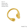 Women's Geometric Stainless Steel And 316L Stainless Steel Hollow Ring With Electroplating Treatment