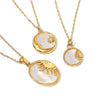 Women's Geometric Stainless Steel And Titanium Steel Inlaid Pendant Necklace With Electroplating