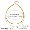 Women's Geometric Stainless Steel Beaded Necklace With Pearl Embellished White Acrylic Design And Vacuum Gold Plating