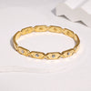 Women's Geometric Stainless Steel Bracelet With Colorfast Gold Plated Finish And Modern Minimalist Design