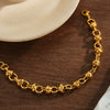 Women's Geometric Stainless Steel Bracelet With Durable Gold Plated Finish And Minimalist Fashion Style
