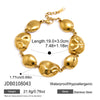 Women's Geometric Stainless Steel Bracelet With 18K Gold Plated Finish Irregular Smooth Surface And Colorfast Design
