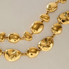 Women's Geometric Stainless Steel Bracelet With 18K Gold Plated Finish Irregular Smooth Surface And Colorfast Design