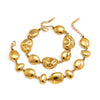 Women's Geometric Stainless Steel Bracelet With 18K Gold Plated Finish Irregular Smooth Surface And Colorfast Design