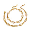 Women's Geometric Stainless Steel Bracelet With Plated Finish And Hypoallergenic Material