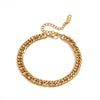 Women's Geometric Stainless Steel Bracelet With Smooth Plated Finish Colorfast Hypoallergenic Fashion Jewelry