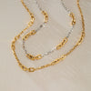 Women's Geometric Stainless Steel Chain Bracelet With Plated Finish Hypoallergenic Fashion Jewelry Wholesale