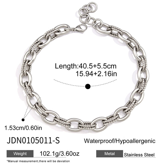 Women's Geometric Stainless Steel Cross Pendant Necklace With Regular Chain And Pvd Vacuum Goldplated Finish Punk Style Jewelry