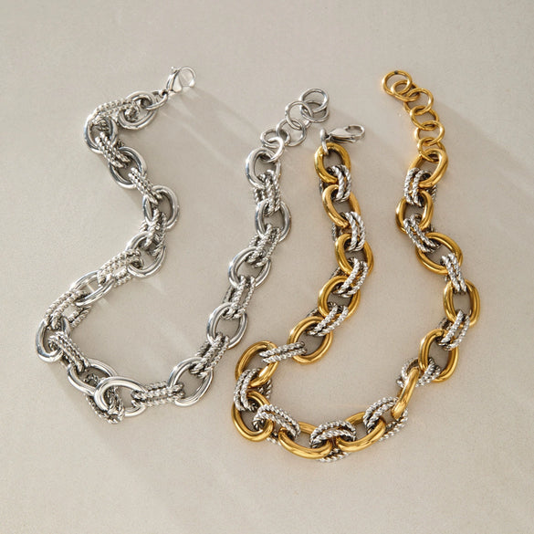 Women's Geometric Stainless Steel Cross Pendant Necklace With Regular Chain And Pvd Vacuum Goldplated Finish Punk Style Jewelry