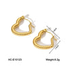 Women's Geometric Stainless Steel Cshaped Electroplated Earrings
