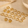 Women's Geometric Stainless Steel Diamondencrusted Electroplated Earrings