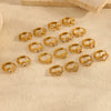 Women's Geometric Stainless Steel Diamondencrusted Electroplated Earrings