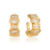 Women's Geometric Stainless Steel Ear Cuff With Vacuum Electroplated Finish Minimalist Jewelry Wholesale