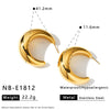 Women's Geometric Stainless Steel Earrings With Gold Electroplated Finish Simple Trendy Non Fading Jewelry