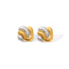 Women's Geometric Stainless Steel Earrings With Ins Style And Electroplating Design