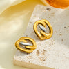 Women's Geometric Stainless Steel Earrings With 18K Gold Vacuum Plating Irregular Ins Style Fashion Jewelry