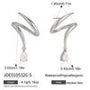 Women's Geometric Stainless Steel Earrings With Titanium Steel Posts Vacuum Pvd Gold Plating And Sparkling Zircon Accents