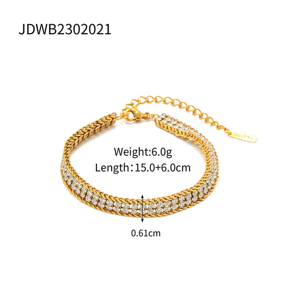 Women's Geometric Stainless Steel Electroplated Bracelet