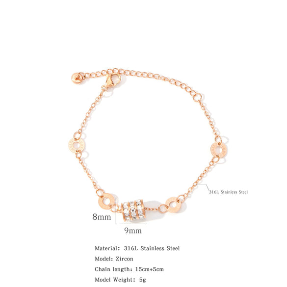 Women's Geometric Stainless Steel Electroplated Bracelet