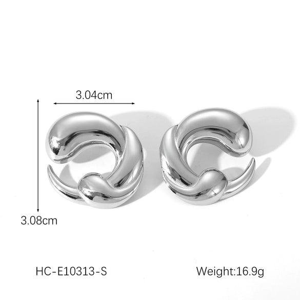 Women's Geometric Stainless Steel Electroplated Earrings