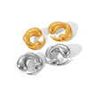 Women's Geometric Stainless Steel Electroplated Earrings