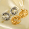 Women's Geometric Stainless Steel Electroplated Earrings