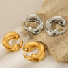 Women's Geometric Stainless Steel Electroplated Earrings