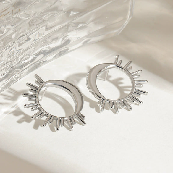 Women's Geometric Stainless Steel Electroplated Minimalist Allmatch Fashion Trend Earrings