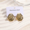 Women's Geometric Stainless Steel Enamel Drip Glaze Drop Earrings Elegant Light Luxury Fashion Jewelry