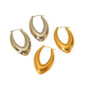 Women's Geometric Stainless Steel Gold Plated Electroplated Hollow Earrings