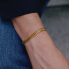 Women's Geometric Stainless Steel Jewelry Set With Vacuum Gold Plated Chain Necklace And Bracelet