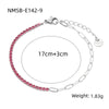 Women's Geometric Stainless Steel 18K Electroplated Fine Diamond Bracelet