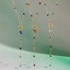 Women's Geometric Stainless Steel Long Necklace With Pvd Vacuum Gold Plated Finish And Lobster Clasp Wholesale
