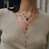 Women's Geometric Stainless Steel Long Necklace With Pvd Vacuum Gold Plated Finish And Lobster Clasp Wholesale