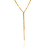 Women's Geometric Stainless Steel Long Necklace With Pvd Vacuum Gold Plating Regular Chain And Lobster Clasp For Layered Jewelry Styling