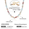 Women's Geometric Stainless Steel Necklace With Acrylic Pearl Pendant And Pvd Vacuum Gold Plating