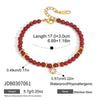 Women's Geometric Stainless Steel Necklace With Acrylic Pearl Pendant And Pvd Vacuum Gold Plating