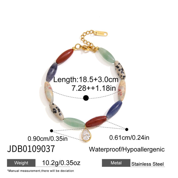Women's Geometric Stainless Steel Necklace With Acrylic Pearl Pendant And Pvd Vacuum Gold Plating