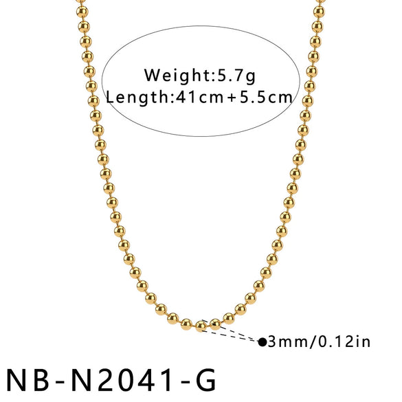 Women's Geometric Stainless Steel Necklace With Gold Plated Finish And Regular Chain Simple Fashion Jewelry Accessory For Wholesale